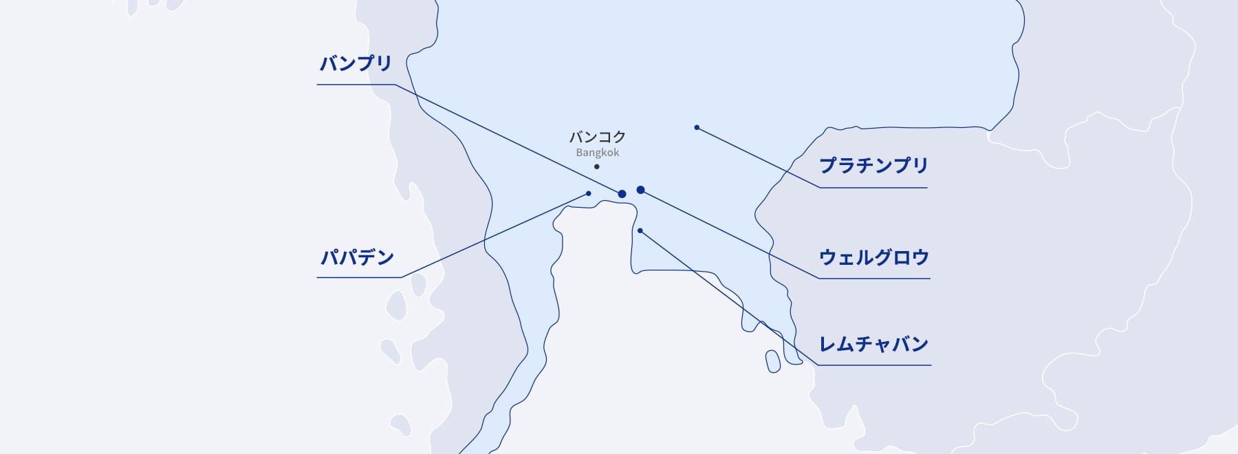 タイ国内におけるStarMax.の拠点図